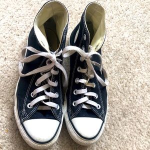 Converse black and white high tops